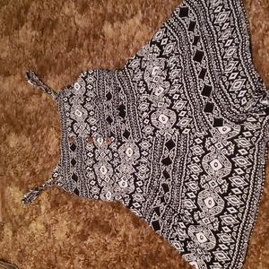 Romper size Small, Black white native design